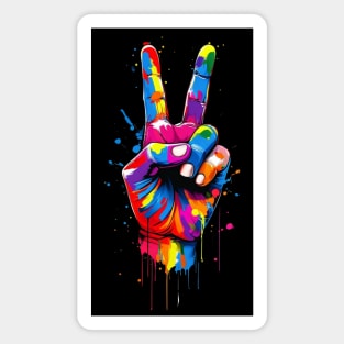 Graffiti Peace: Urban Pop Art Vibes Magnet